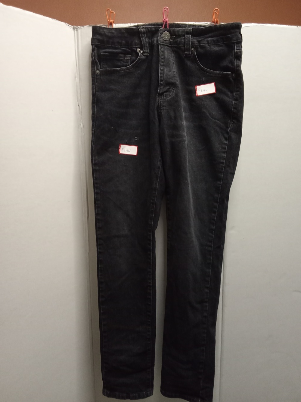 Indigo Vision Premium Men’s Black Jeans 30x30 Slim Fit Dark Wash 5 Pocket M5